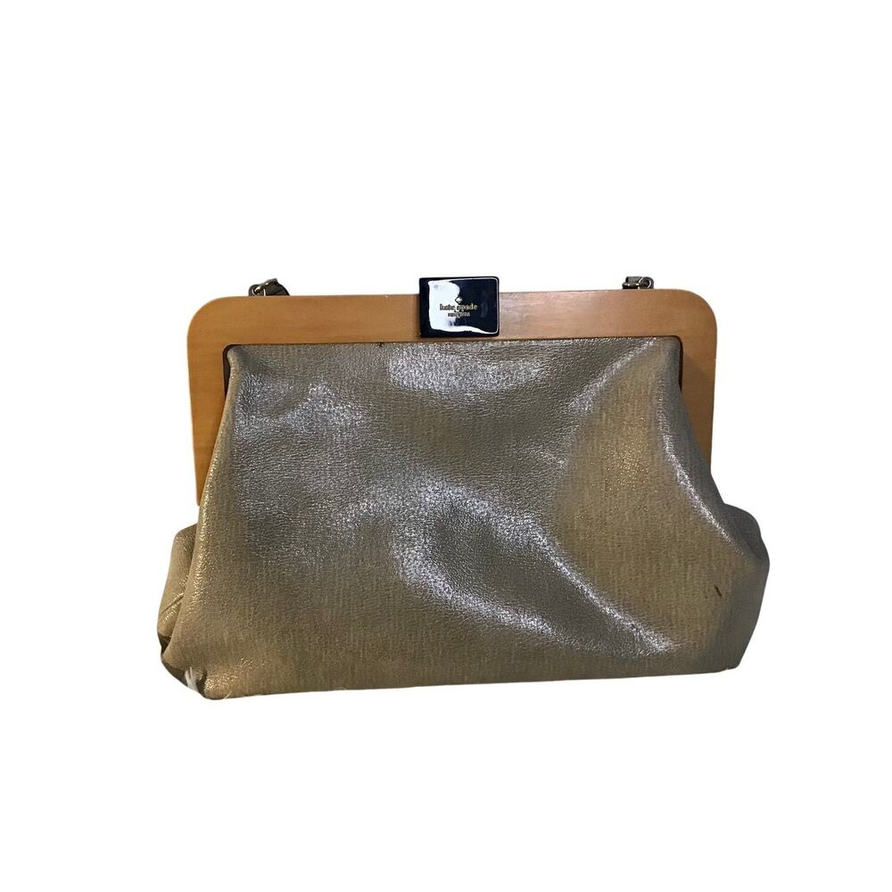 Kate Spade Zumba Beach Marga Champagne Metallic Versatile Clutch/Shoulder Bag